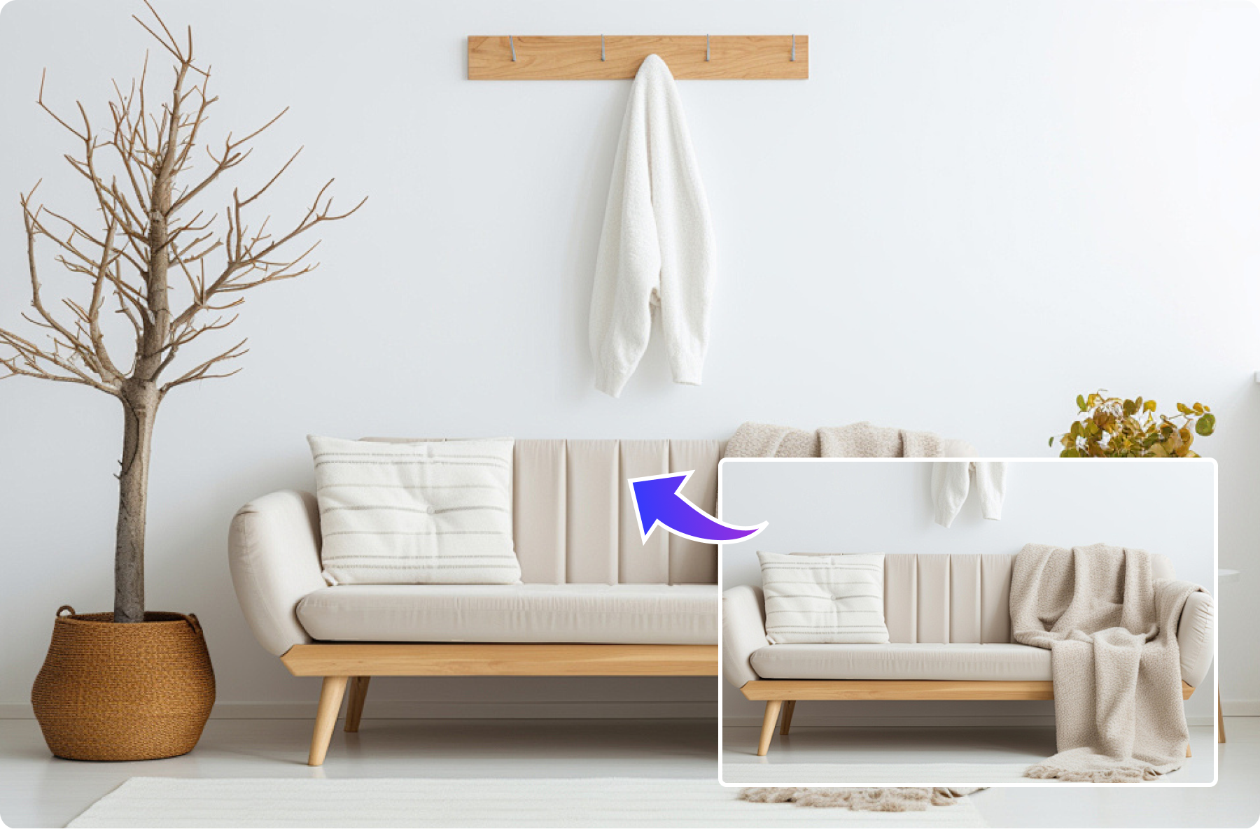 Interior decoration effect picture extension