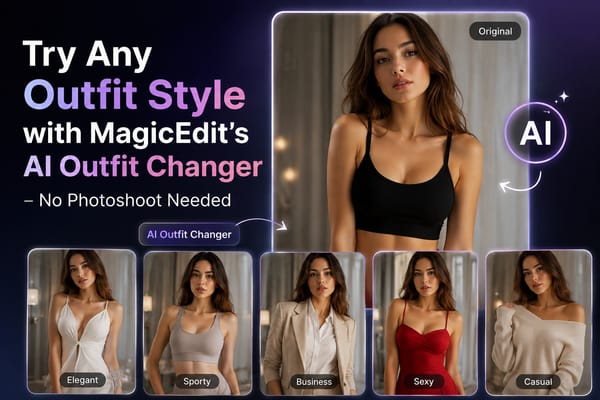 Try Any Outfit Style with MagicEdit’s AI Outfit Changer – No Photoshoot Needed